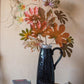 Artificial Fatsia Leaf in Autumn Red 32" Tall Faux