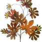 Artificial Fatsia Leaf in Autumn Red 32" Tall Faux