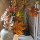 Artificial Fatsia Leaf in Autumn Red 32" Tall Faux