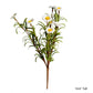 Faux Silk Artificial Flower Eco PE Small Daisy Stem Set in White 15" Tall