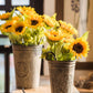 Faux Artificial Flower Silk Sunflower Stem 28" Tall