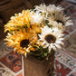 Faux Silk Artificial Flower Van Gogh Sunflower Bunch 21" Tall