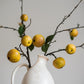 Artificial Fruit Yellow Apple Pear Stem 27" Tall