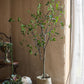 Artificial Green Leaf Faux Tree In Pot