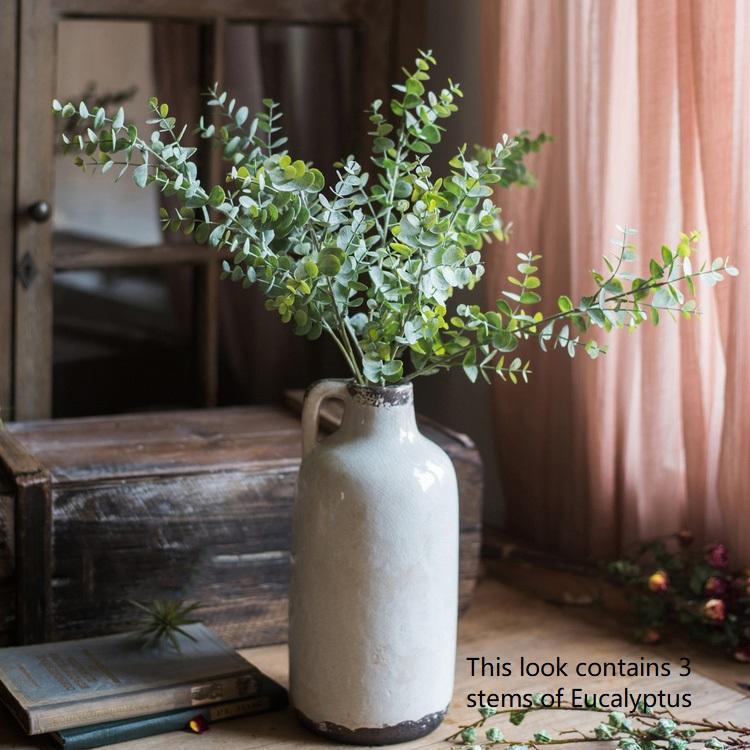 Artificial Faux Plant Eucalyptus Stem Green 26" Tall