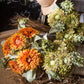 Artificial Sunflower Bouquet in Green or Orange 18" Tall