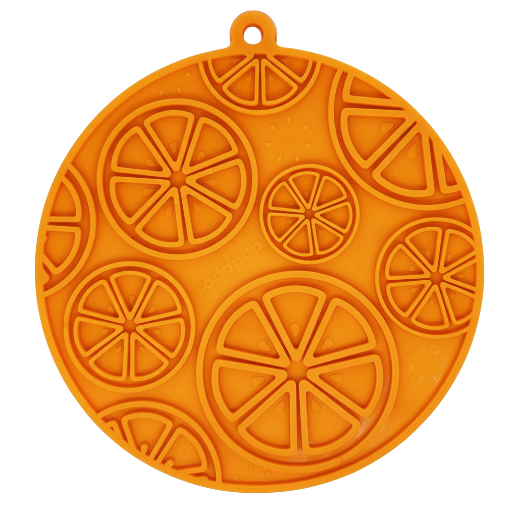 Citrus Design eMat - Enrichment Lick Mat For Dogs and Cats - with Suction Cups | USA Made