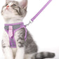 Escape Proof Cat Harness and Leash Set Reflective Adjustable Vest