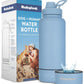 Dog Mom Water Bottle 32oz Insulated Stainless Steel with Dog Bowl Travel