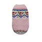 Retro Pet Sweater With New Year Roses Pattern