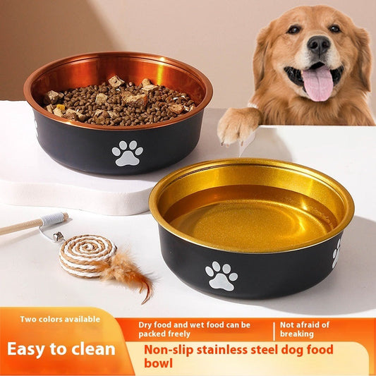 Stainless Steel Bowl For Pet Anti-tumble Non-slip Food Basin