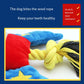Dog Knot Plush Toy Cartoon Cotton Rope Pet Interactive Toy Cleaning Teeth Chew Toy Durable Braided Bite Resistant Pet Supplies
