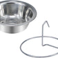Pet Bowl Stainless Steel Hanging Food Water Bowls Bird Cage Feeder for Birds, Parrots, Small Sized Dogs and Cats (S)