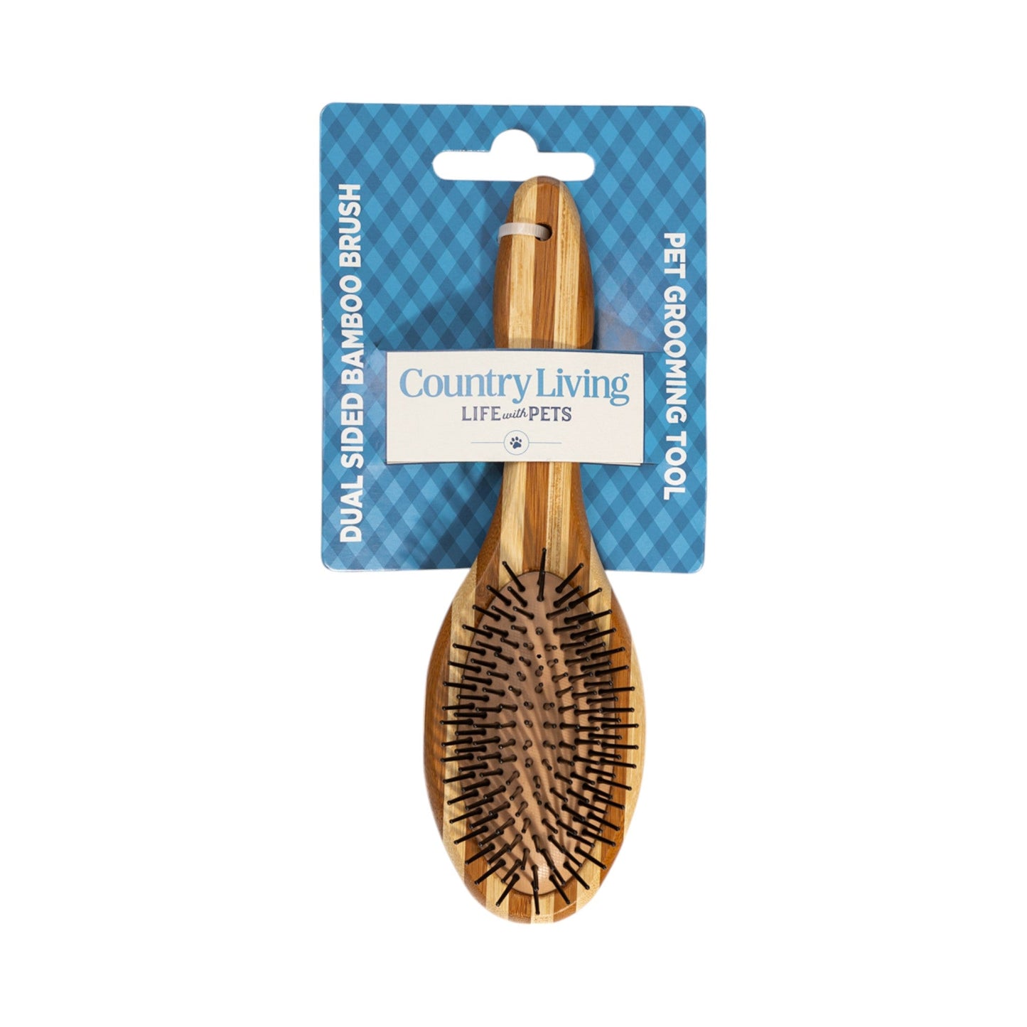 Country Living Dual-Sided Natural Wood Dog Brush - Ergonomic, Durable & Versatile