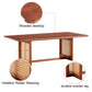 Chinese Style Imitation Rattan Tea Table Walnut Color