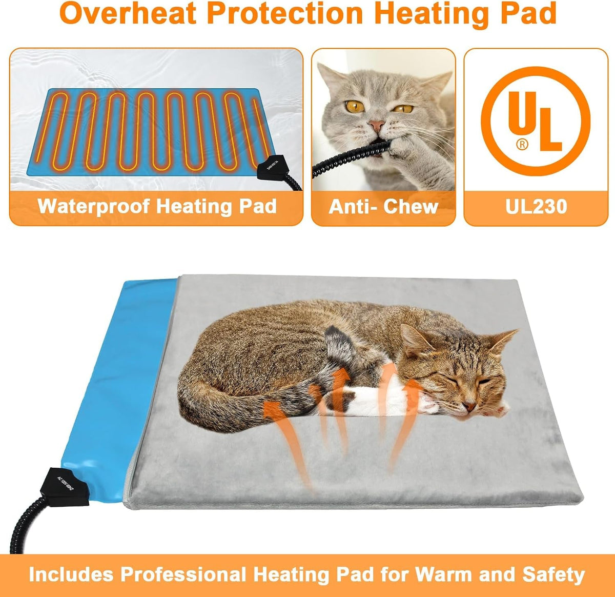 Elevated Insulated Heated Cat House with Escape Door, Standard