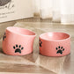 Drinking Water Neck Protection Pet Ceramic Oblique Mouth High Foot Food Basin