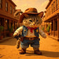 Cat Clothes Western Cowboy Funny Outfit