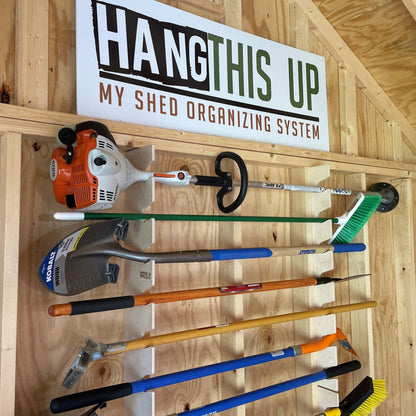 Garden Tool Organizer Rack - Stud Mounted
