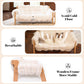 Elevated Wooden Cat Couch Bed with Washable Fluffy Cushion – 3 Colors