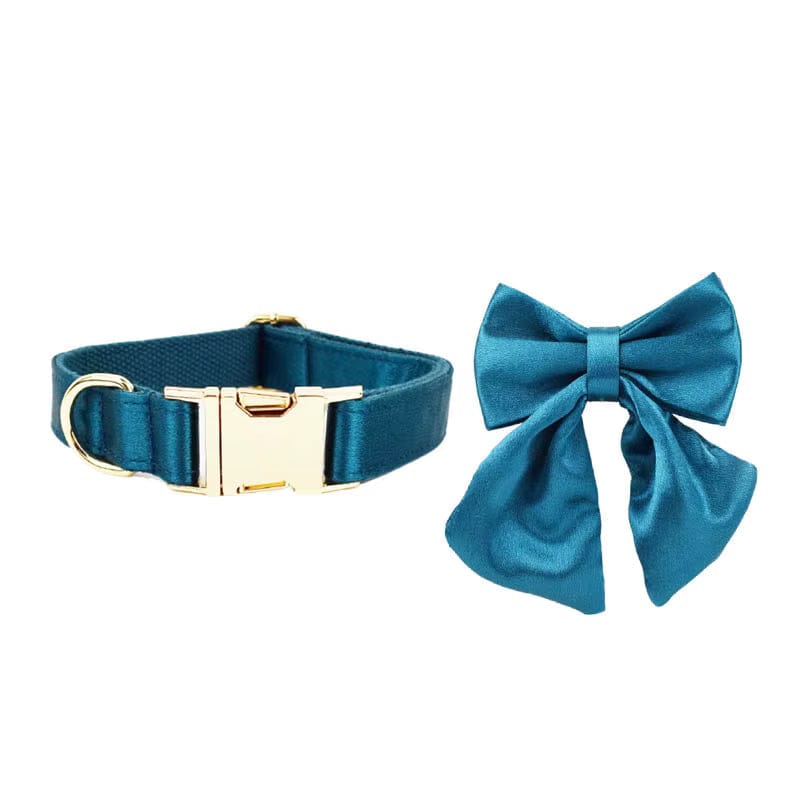 Conjunto de satén verde azulado