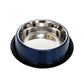 Country Living Set of 2 Ribbed Non-Slip Pet Bowls – Poseidon Blue