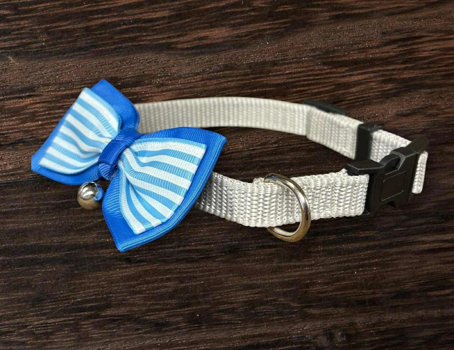 Bowtie  Fashion Dog Collar with Bow Tie  with Bell Adjustable collar up to 12.5"