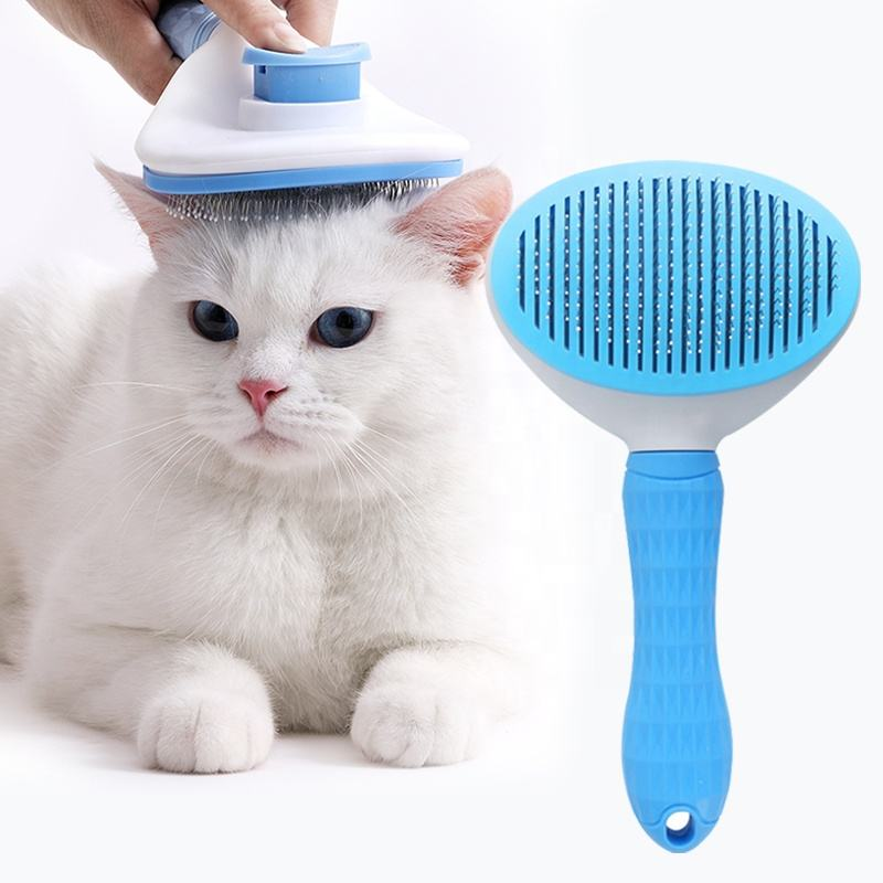 Cepillo carda autolimpiante para perros, gatos y conejos