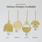 Brass Half Moon and Crystal Suncatcher