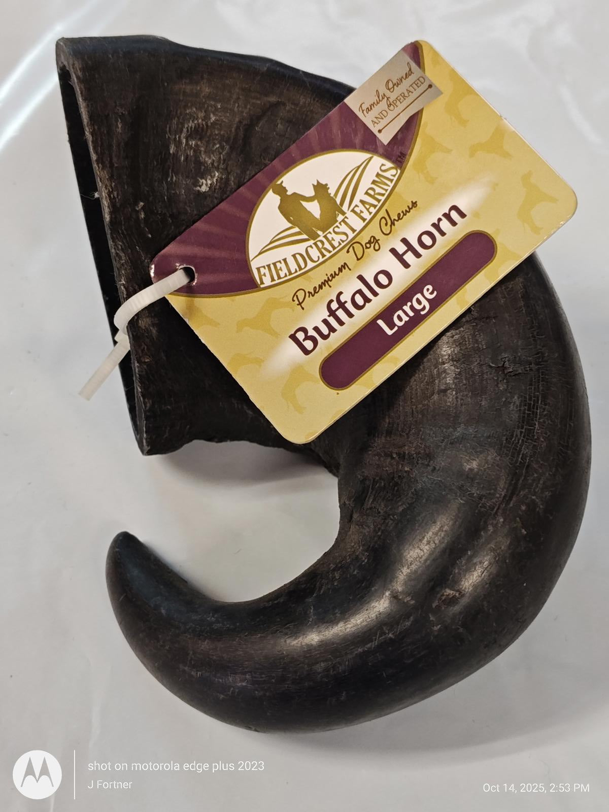 Water Buffalo Horn  Natural Long Lasting Dog Chew  7 by 4 + inches