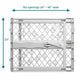 Portable Pet Gate 26 -40 Wide Pressure Mount No Tools Light Gray 8871 Paws