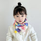 Korean-style Cotton-linen Plaid Childrens Scarf Versatile And Easy To Match