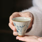 Ceramic Hand Painted Bamboo Hat-Shaped Small Teacup
