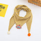 Korean-style Cotton-linen Plaid Childrens Scarf Versatile And Easy To Match
