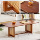 Chinese Style Imitation Rattan Tea Table Walnut Color