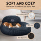 Medium Calming Dog Bed 30in Donut Plush Washable Bed Up to 45lbs