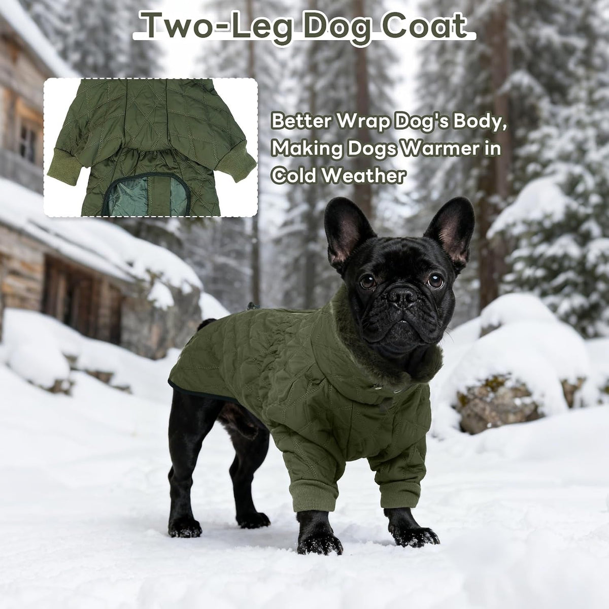 Waterproof Fleece-Lined Dog Snow Jacket, S–3XL