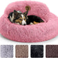 Medium Calming Dog Bed 30in Donut Plush Washable Bed Up to 45lbs