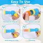 Cat Ball Gun Launcher Toy with 30pcs Colorful Stretch Plush Pom Pom Ball