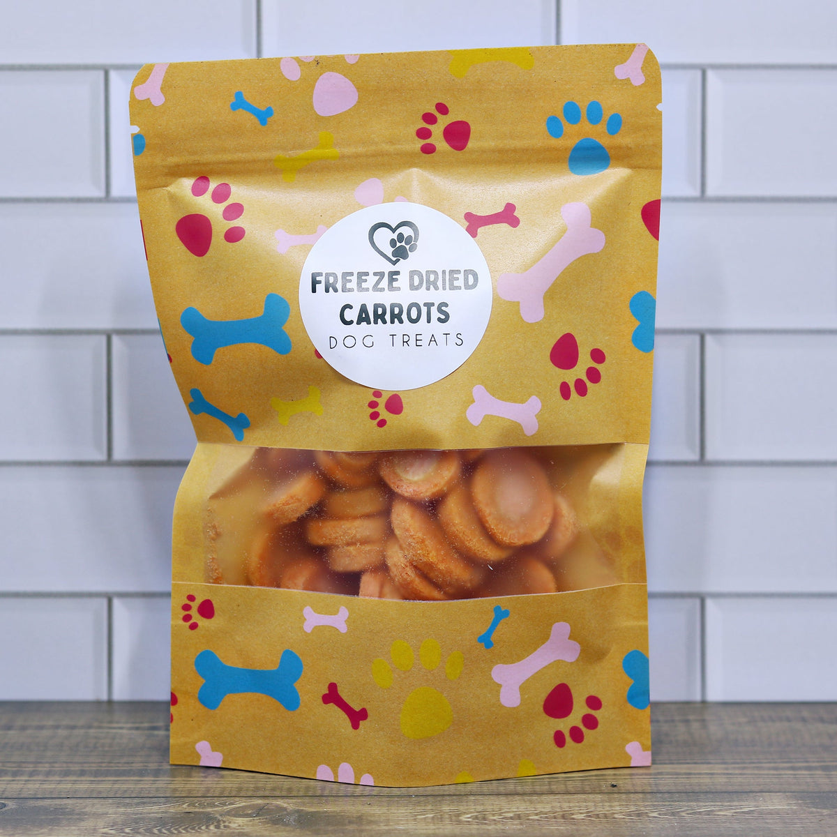 Premios para perros de zanahoria liofilizada – Snack natural crujiente de ingrediente único
