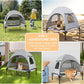 Elevated Outdoor Dog Bed with Canopy Cooling Pet Cot Camping Tent