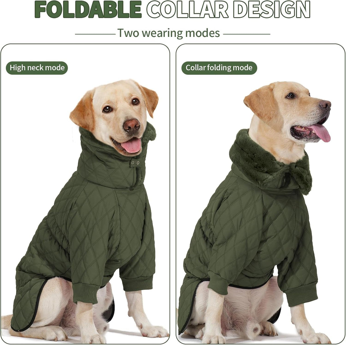 Waterproof Fleece-Lined Dog Snow Jacket, S–3XL