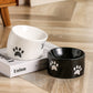 Drinking Water Neck Protection Pet Ceramic Oblique Mouth High Foot Food Basin