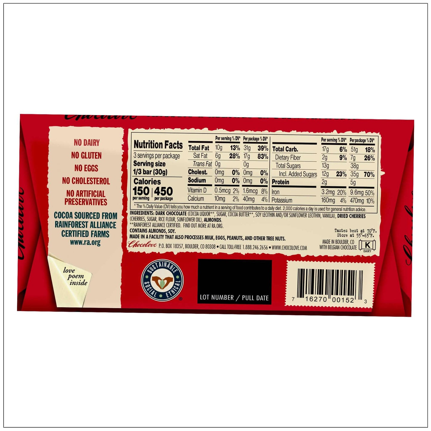 Cherries & Almonds in Dark Chocolate