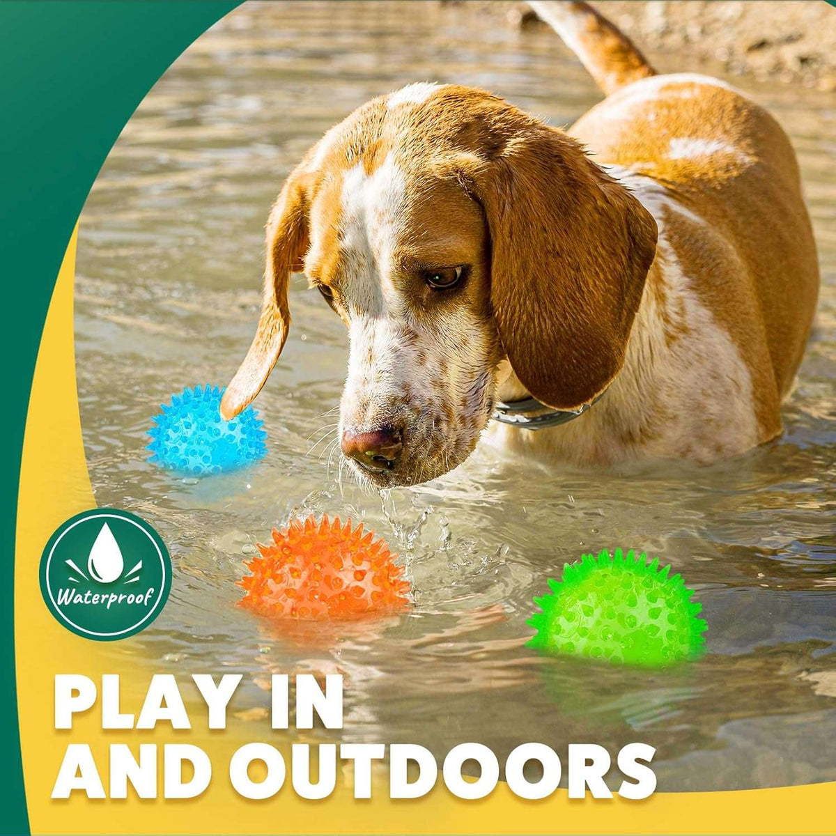 Pelotas chirriantes interactivas de 2.5” para cachorros, juguetes para la dentición, masticables para perros pequeños, limpieza dental y adiestramiento
