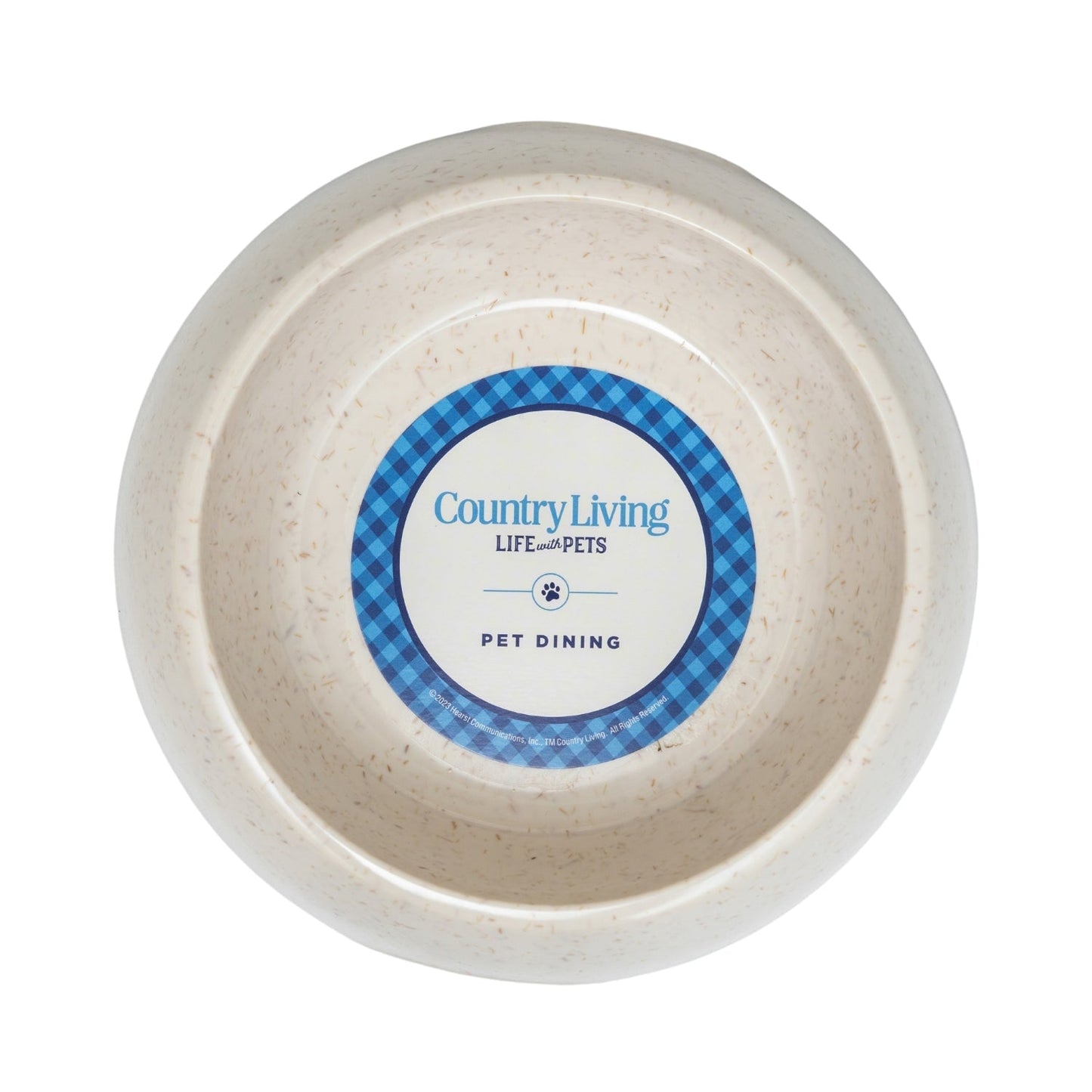 Country Living Set of 2 Natural Fiber Dog Bowls – White Swan