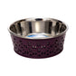 Country Living Set of 2 Stainless Steel Dog Bowls – Farmhouse Style, Ideal for Small to Medium Dogs