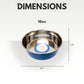 Country Living Set of 2 Heavy Gauge Stainless Steel Dog Bowls - Perfect for Food & Water