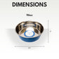 Country Living Set of 2 Heavy Gauge Stainless Steel Dog Bowls - Perfect for Food & Water