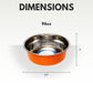 Country Living Set of 2 Heavy Gauge Stainless Steel Dog Bowls - Perfect for Food & Water